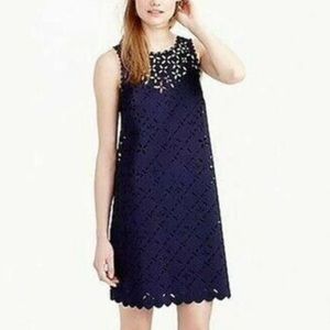 J. Crew Laser Cut Eyelet Shift Dress